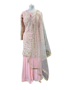  Threadwork Sharara Suit Baby Pink