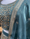 Sequin Embroidered Lengha Blue