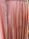 Crepe Dhoti Skirt with Net Dupatta Peach