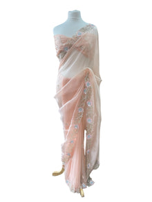  Sofia Organza Sari Peach