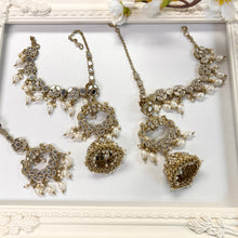  Layered Antique Mirror Earring Tikka Set