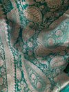 Ankita Banarsi Silk Sari Emerald Green