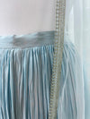 Georgette Pleated Sharara and Net Dupatta Light Blue