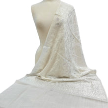  Ladies Cream Shawl With Silver Sequin