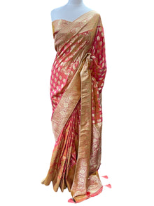  Ankita Banarsi Silk Sari Peach