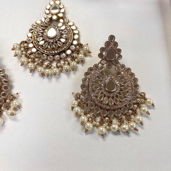 Mirror Earring Tikka Set