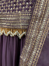 Sequin Gharara Suit Mauve