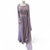 Embroidered Georgette Gown Lilac