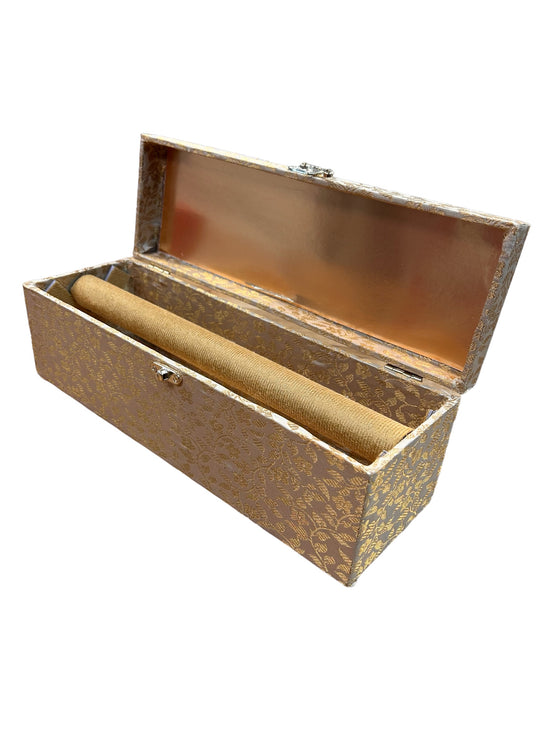 Golden Brocade Fabric Bangle Box