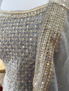 Sequin Gharara Suit Grey