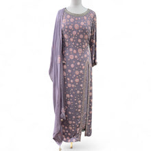  Straight Style Long Gown Lilac
