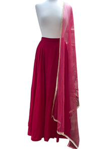  Silk Skirt with Net Dupatta