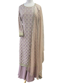  Thread Embroidery Sharara Suit Lilac