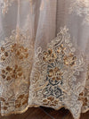 Net Embroidery Lengha Cappuccino