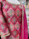 Brocade Silk Pajami Suit Pink