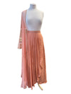 Crepe Dhoti Skirt with Net Dupatta Peach