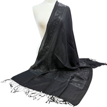  Ladies Black Boarder Shawl