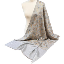  Grey Embroidered Shawl