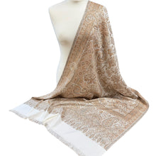  Cream Embroidered Weave Shawl