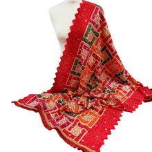  Phulkari Dupatta-Red