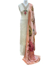 Embroidered Silk Unstitched Suit Ivory