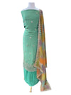 Multi Dupatta Unstitched Suit Green