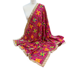  Phulkari Dupatta- Pink