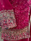 Embroidered Jacket Suit Hot Pink