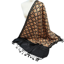  Black Embroidered Shawl