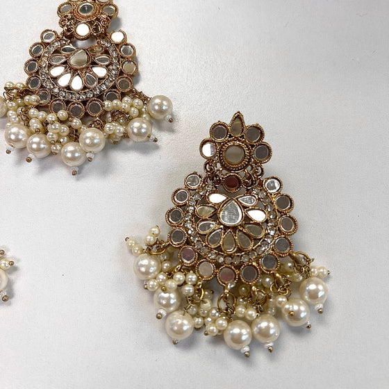 Mirror Earring Tikka Set