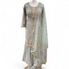 Embroidered Gararah Suit Grey