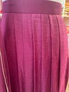 Crepe Dhoti Skirt with Net Dupatta Plum