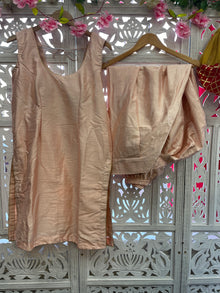  Raw Silk Salwar Suit Peach