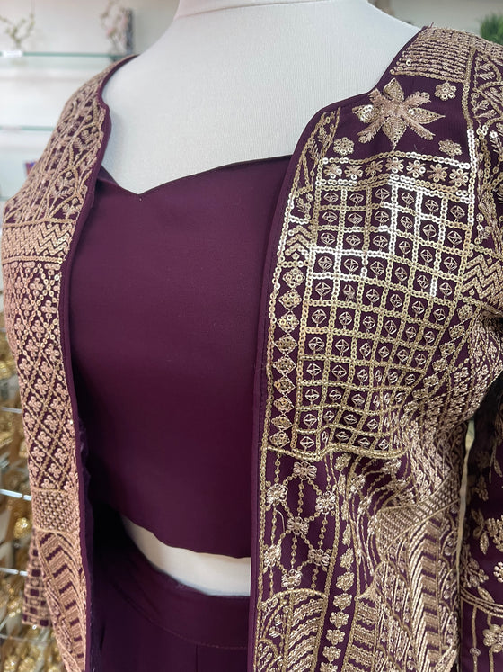 Plum Jacket Suit