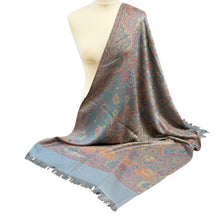  Grey Embroidered Weaving Shawl