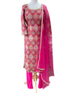 Brocade Silk Pajami Suit Pink