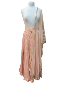  Banarsi Skirt with Net Dupatta Peach