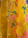 Embroidered Silk Unstitched Suit Yellow