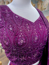 Embroidered Sharara Suit Plum