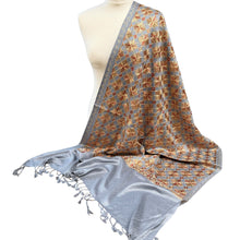  Grey Embroidered Shawl