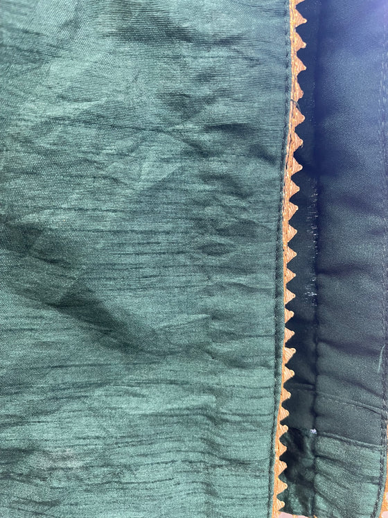 Raw Silk Salwar Suit Emerald Green