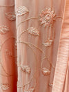 Georgette Embroidered Lengha Peach