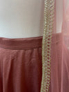 Silk Skirt with Net Dupatta Copper