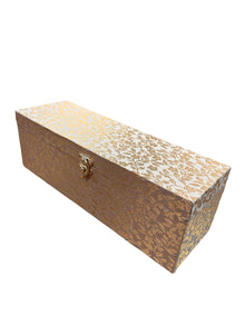  Golden Brocade Fabric Bangle Box