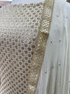 Sequin Straight Style Pajami Suit Ivory