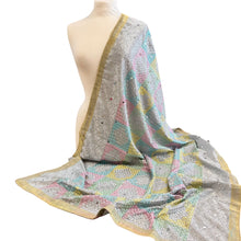  Phulkari Dupatta-Pastel Grey