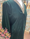 Velvet Trouser Suit Emerald Green