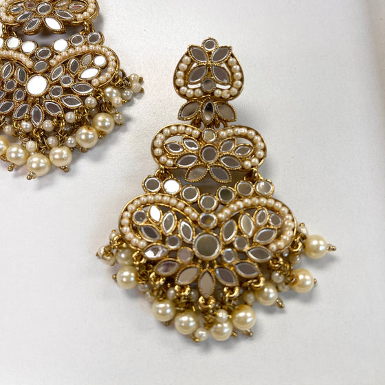 Mirror Earring Tikka Set