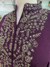 Embroidered Georgette Sharara Suit Plum
