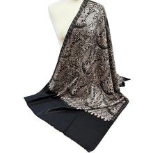  Black Embroidered Shawl